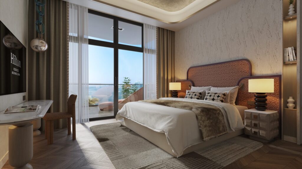Emirates Developments - Hilton Residences Al Raha - APR 26 - Interior - Bedroom - 2