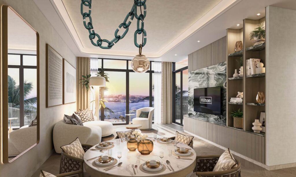 Emirates Developments - Hilton Residences Al Raha - APR 26 - Interior - Living Room - 1